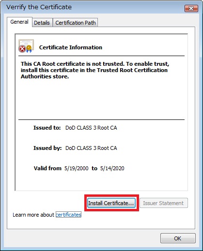 install SSL/TLS certificate